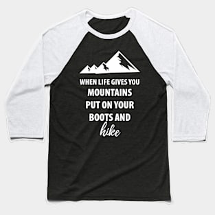 Mountains Hiking Baseball T-Shirt